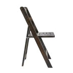 Sedia da pranzo pieghevole in legno massello, rovere/stile americano antico/bianco, 1 posto