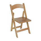 Sedia da pranzo pieghevole in legno massello, rovere/stile americano antico/bianco, 1 posto