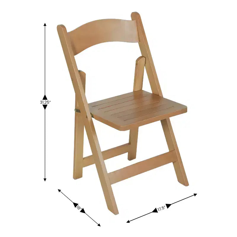 Sedia da pranzo pieghevole in legno massello, rovere/stile americano antico/bianco, 1 posto