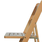 Sedia da pranzo pieghevole in legno massello, rovere/stile americano antico/bianco, 1 posto