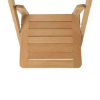Sedia da pranzo pieghevole in legno massello, rovere/stile americano antico/bianco, 1 posto