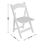 Sedia da pranzo pieghevole in legno massello, rovere/stile americano antico/bianco, 1 posto