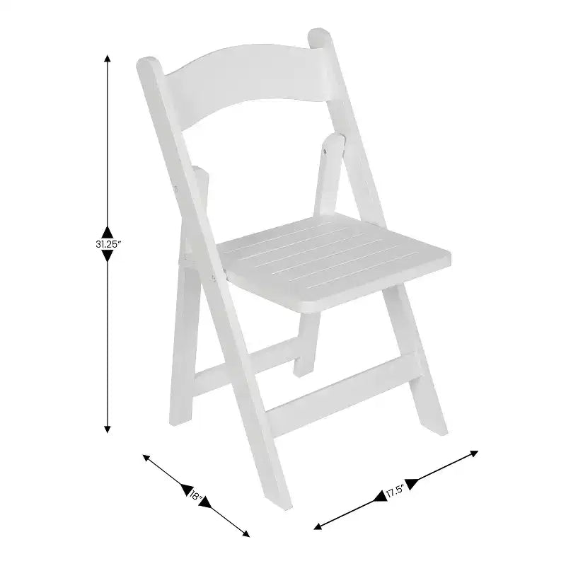 Sedia da pranzo pieghevole in legno massello, rovere/stile americano antico/bianco, 1 posto