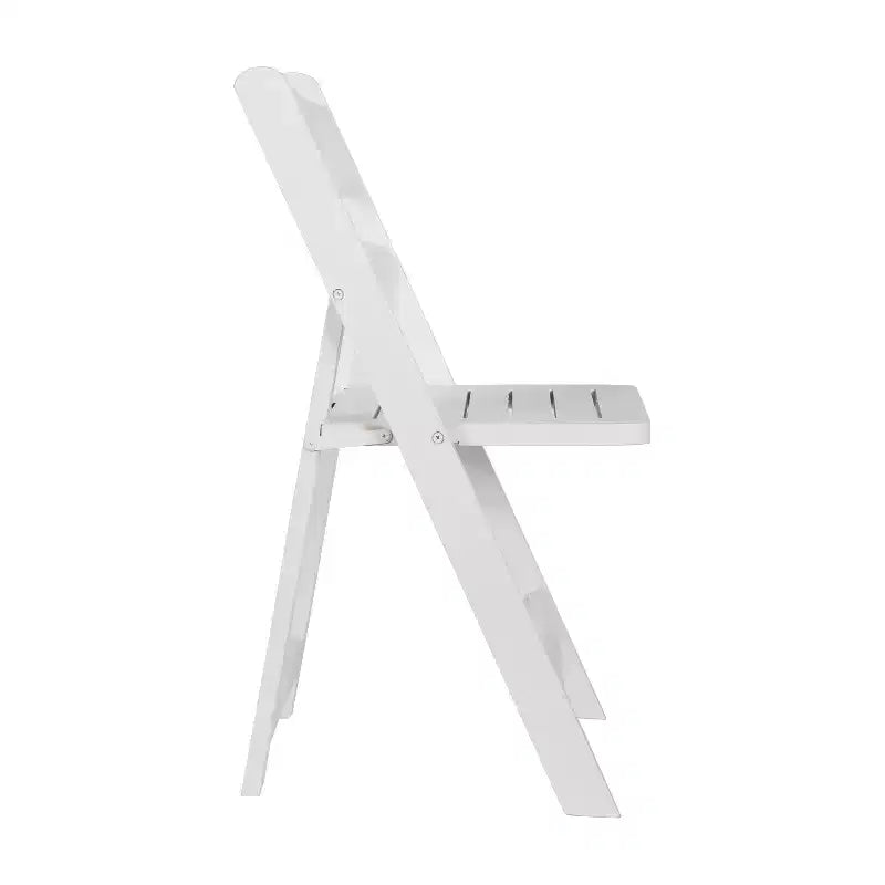 Sedia da pranzo pieghevole in legno massello, rovere/stile americano antico/bianco, 1 posto