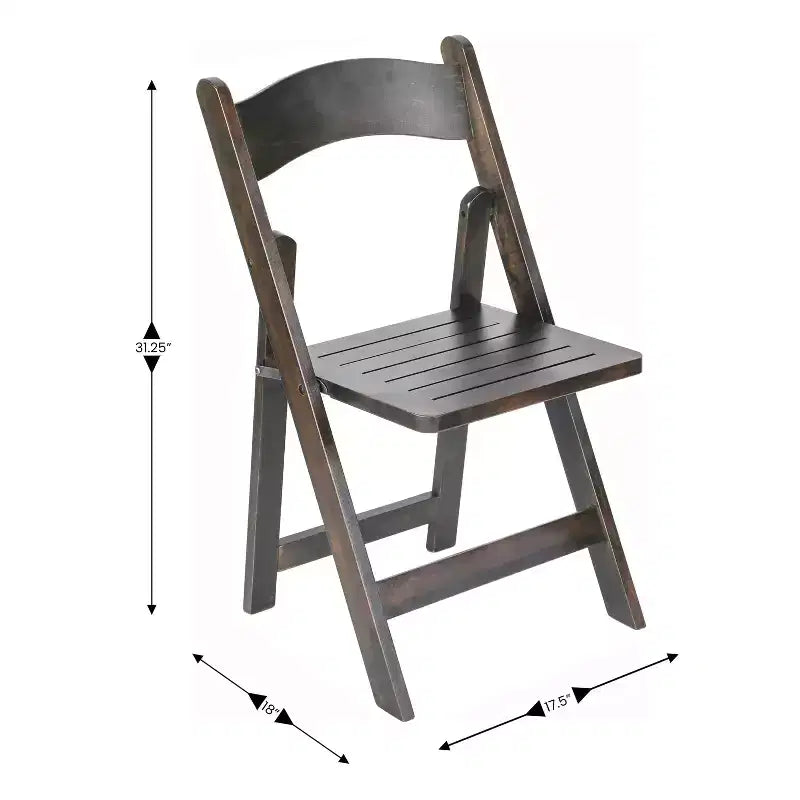 Sedia da pranzo pieghevole in legno massello, rovere/stile americano antico/bianco, 1 posto