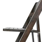 Sedia da pranzo pieghevole in legno massello, rovere/stile americano antico/bianco, 1 posto