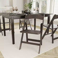 Sedia da pranzo pieghevole in legno massello, rovere/stile americano antico/bianco, 1 posto