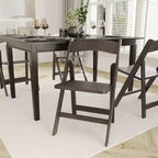 Sedia da pranzo pieghevole in legno massello, rovere/stile americano antico/bianco, 1 posto